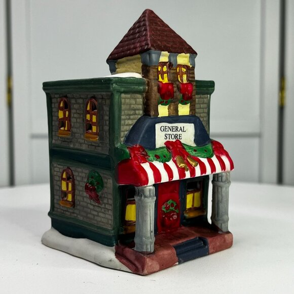 General Store Ceramic Votive Candle Holder Christmas Decor From 1990s - Picture 3 of 12